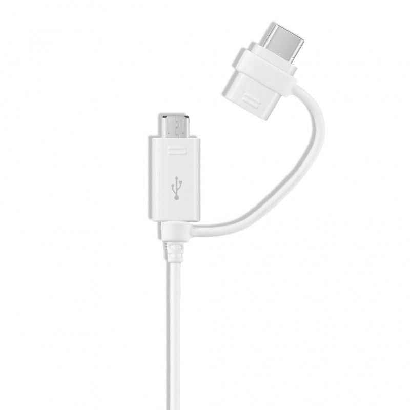 CABLU alimentare si date smartphone Samsung, USB 2.0 (T) la Micro-USB (T) | USB Type-C, cauciuc, lungime 1.5 m, alb, "EP-DG930DWEGWW" (timbru verde 0.08 lei)