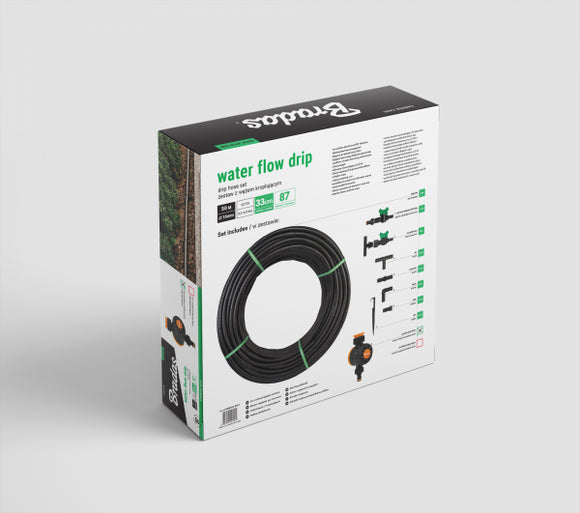 Ensemble de tuyau goutte à goutte 50 m avec minuterie