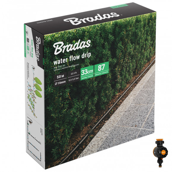 Ensemble de tuyau goutte à goutte 50 m avec minuterie