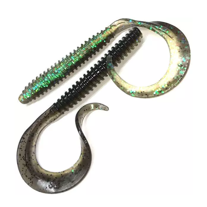 Guminukas - Sliekas 90 mm Savage Gear Rib Worm Bleu pailleté