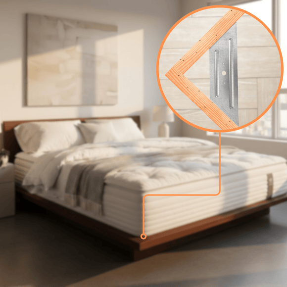 Staffe Angolari per Letto Larghezza 300mm (4 pezzi)