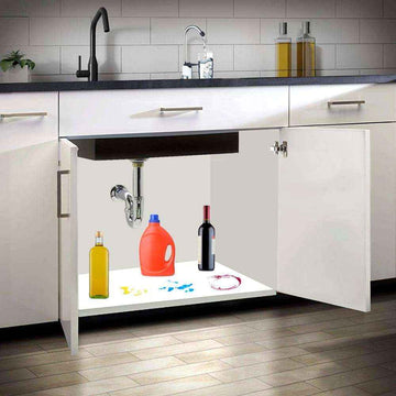 Protezione Sottolavello Cucina in Alluminio SOTTOLAVELLO Base (Dimensioni a Scelta) con ALZATINA