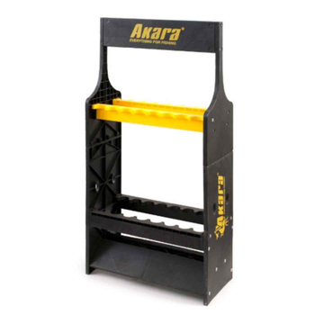 Support de canne à pêche AKARA P16 en plastique, 16 emplacements