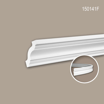 Corniche 150141F Profhome Moulure décorative flexible style Néo-Classicisme blanc 2 m - 0