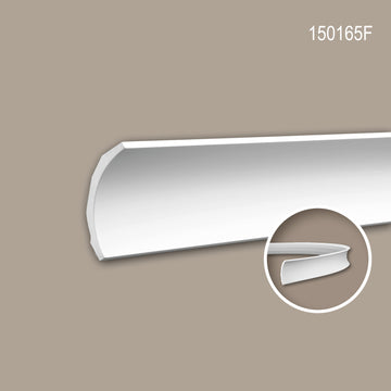 Corniche 150165F Profhome Moulure décorative flexible design moderne blanc 2 m - 0