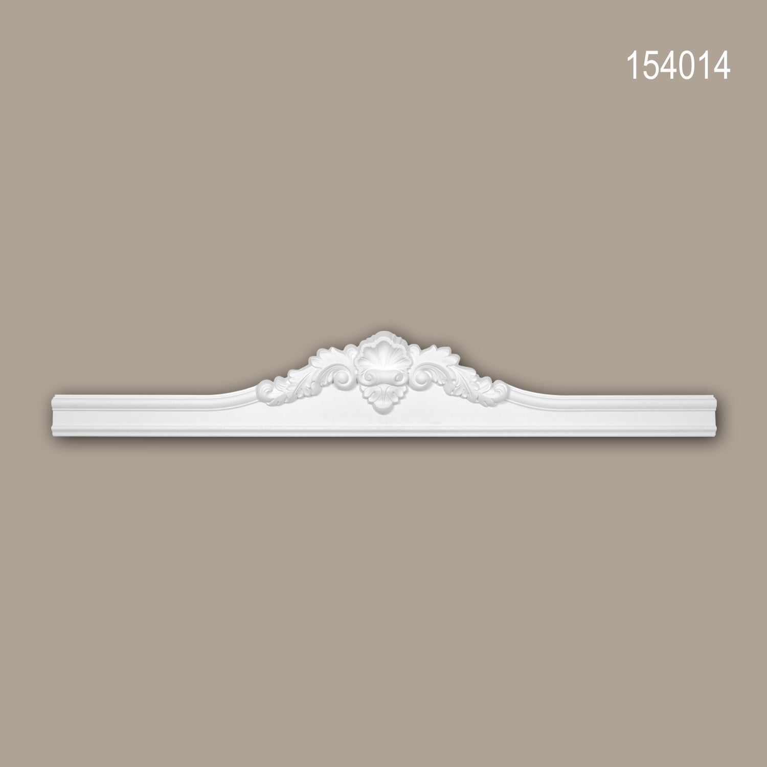Fronton 154014 Profhome Encadrement de porte style Néo-Empire blanc