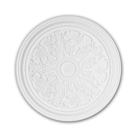 Rosace 156034 Profhome Élement décorative Élement pour plafond style Néo-Classicisme blanc Ø 51,2 cm