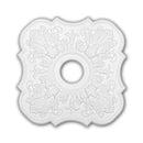 Rosace 156053 Profhome Élement décorative Élement pour plafond polyuréthane style Néo-Classicisme blanc 52,2 x 52,2 cm