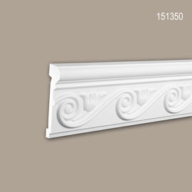 Cimaise 151350 Profhome Moulure décorative style Néo-Empire blanc 2 m - 0