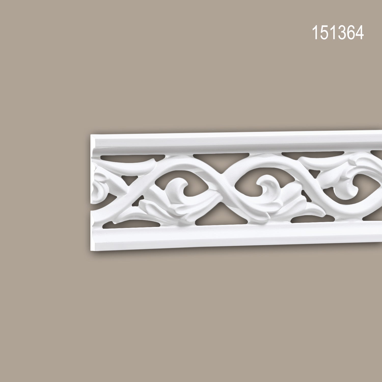 Cimaise 151364 Profhome Moulure décorative Moulure frise style Rococo-Baroque blanc 2 m