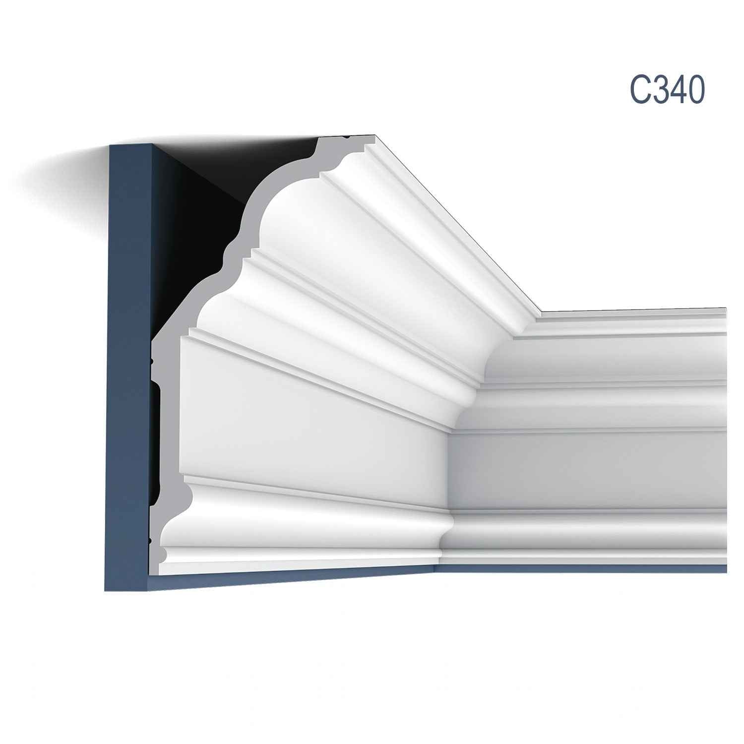 Cimaise Corniche Moulure Orac Decor C340 LUXXUS Décoration Profil Elément décoratif pour mur et plafond 2 m