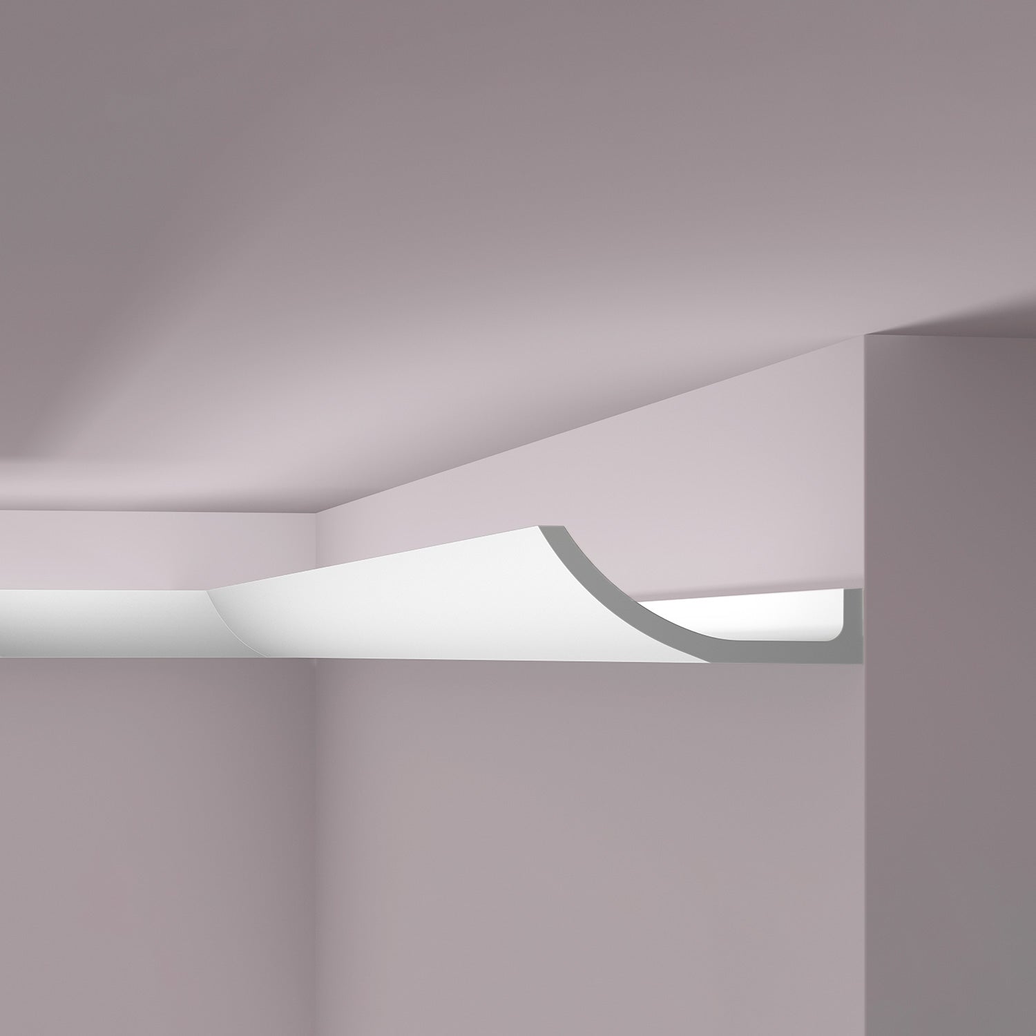 Corniche NMC WT4 WALLSTYL Noel Marquet Moulure décorative Corniche de plafond Éclairage indirect design intemporel classique blanc 2 m