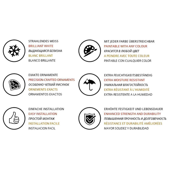 Profhome 150100 1 carton 15 pièces Corniche 30 m