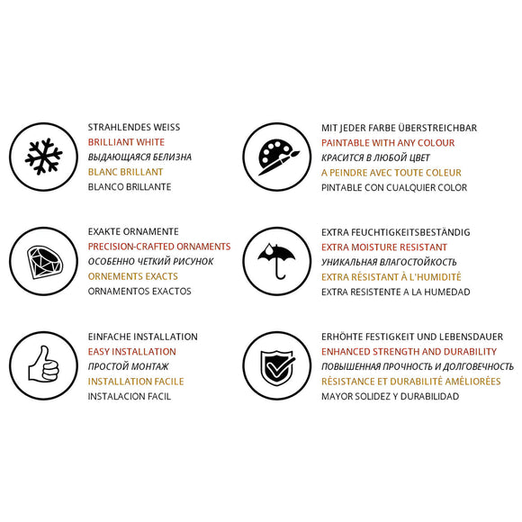 Corniche 150141F Profhome Moulure décorative flexible style Néo-Classicisme blanc 2 m