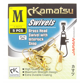 Žvejybinio karabino suktukas su segtuku KAMATSU Brass Head L
