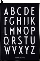 Ecost customer return Design Letters Classic Tea Towel (Black) 100% Cotton, OekoTex Cert