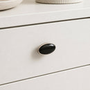 Bouton de meuble STARK, Finition nickel brillant & céramique noire-2