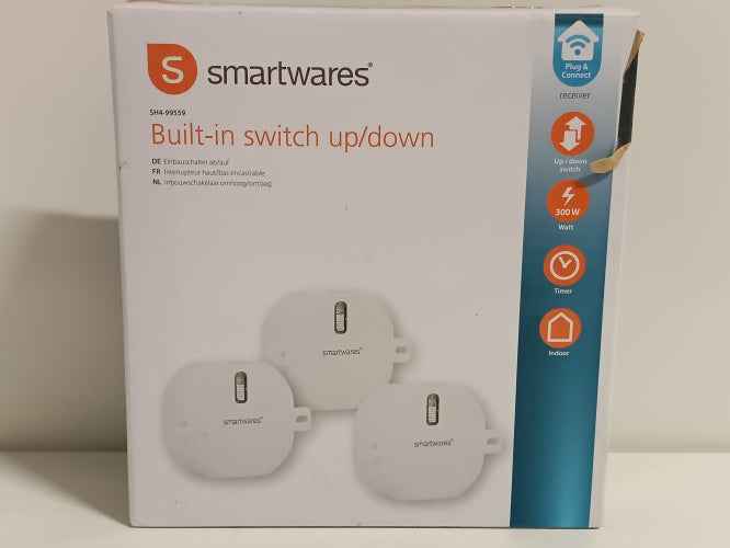 Ecost customer return Smartwares SH499559 Radio BuiltIn Switch Set for Roller Shutters 3 Pieces Pl