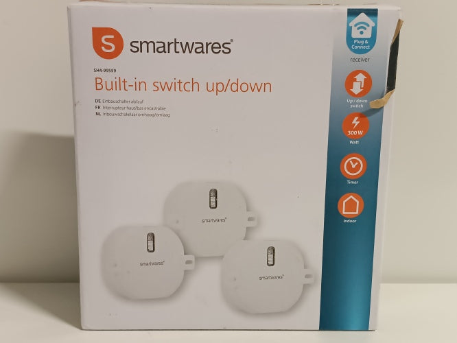 Ecost customer return Smartwares SH499559 Radio BuiltIn Switch Set for Roller Shutters  3 Pieces  Pl