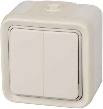 Ecost customer return Legrand Plexo Double Switch Modern Surface (White)