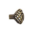 Bouton de meuble TORSADE ROND, Finition acier patiné vieilli