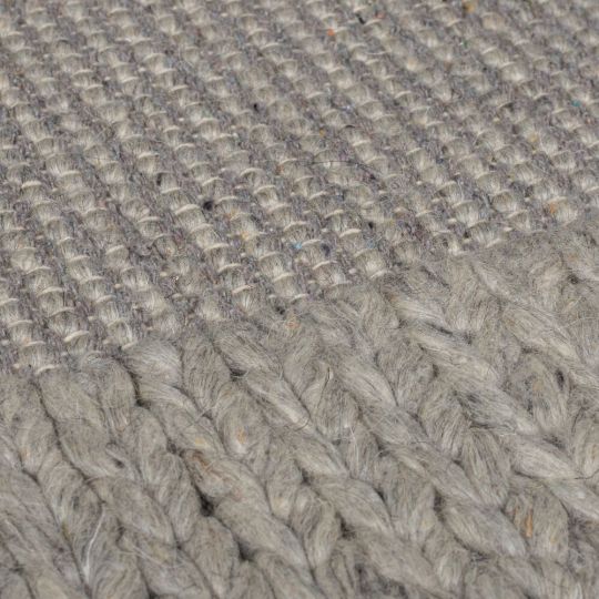Tapis de salon design tressé en laine pilat