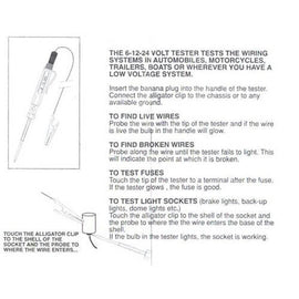 Low Voltage Circuit Tester 6-12 & 24 Volts - 0