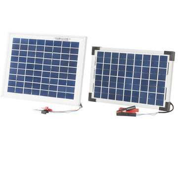 12V Monocrystalline Solar Panel with Clips/Lead - 0