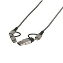 4 in 1 Lightning Micro TypeC USB Connection Charger/Data Cable Lead (1m)-2