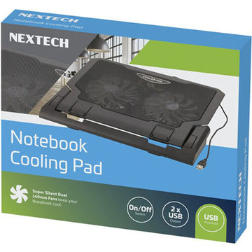 Nextech Dual Fan Cooling Pad for Notepads USB - 0