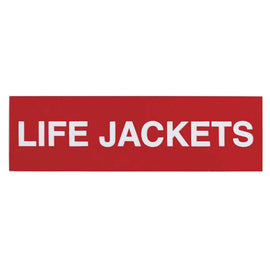 Adhesive Life Jackets Sticker Sign (100x30mm)