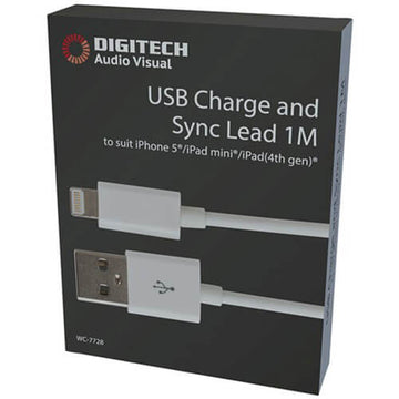 Lightning to USB Data Charger/Data Cable Lead (1m) - 0