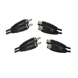 2 x RCA Plugs to 2 x RCA Sockets Audio Cable - 0