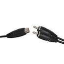 Single RCA Skt Fem to 2 RCA Plug Male Splitter Aud Ld (30cm)-1
