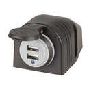 2 USB Charger Skt w/ Dust Cap & Power Indicator for Vehicles-1