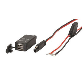 Dual USB Port Charger with Voltage Display (12/24VDC) - 0