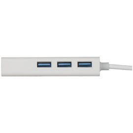 3 Port USB Type C USB 3.0 Hub with Ethernet Adaptor - 0