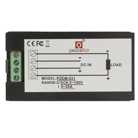 Power Meter w/ Built-In Shunt & LCD Disp (20A 6.5-100V DC) - 0