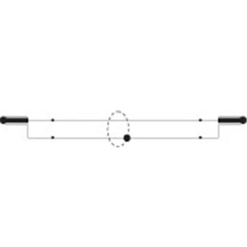 6.5mm Mono Plug to 6.5mm Mono Plug Aud Cabl (Right Angle 6m) - 0
