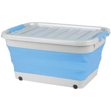 Blue Pop Up Tub with Lid - 0