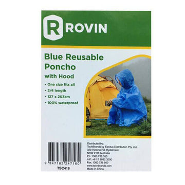 Blue Reusable Poncho - 0