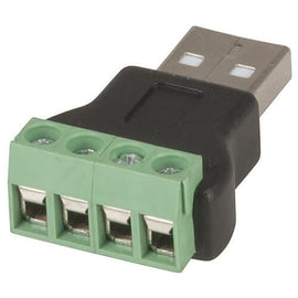 USB 2.0A Plug to 4-Way Screw Header Adaptor - 0