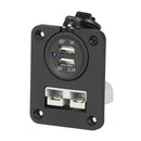Panel Mount with 2 Pole anderson SB50 and USB Socket-1