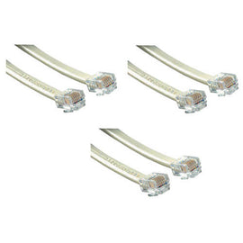 RJ12 6 Position 6 Conductor Plug to Plug Cable - 0