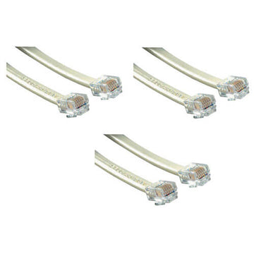 RJ12 6 Position 6 Conductor Plug to Plug Cable - 0