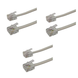 RJ12 6 Position 4 Conductor Plug to Plug Cable - 0