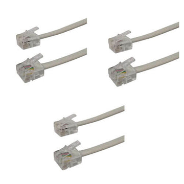 RJ12 6 Position 4 Conductor Plug to Plug Cable - 0