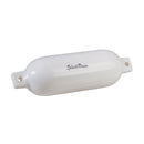 Splash Down Dual Eye Ribbed Boat Fender White (140x508mm)-1