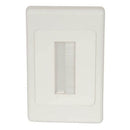 Brush Cable Entry Wall Plate (White)-2