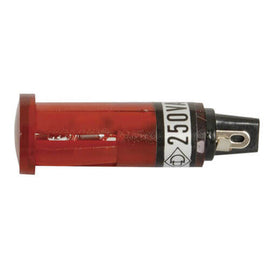 Small Round Flat End Bezel 240V (Red) - 0